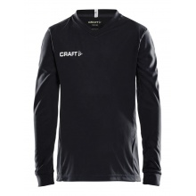 Craft Sport Long-sleeved Shirt (Jersey) Squad Solid - high elasticity, ergonomic design - black Kids